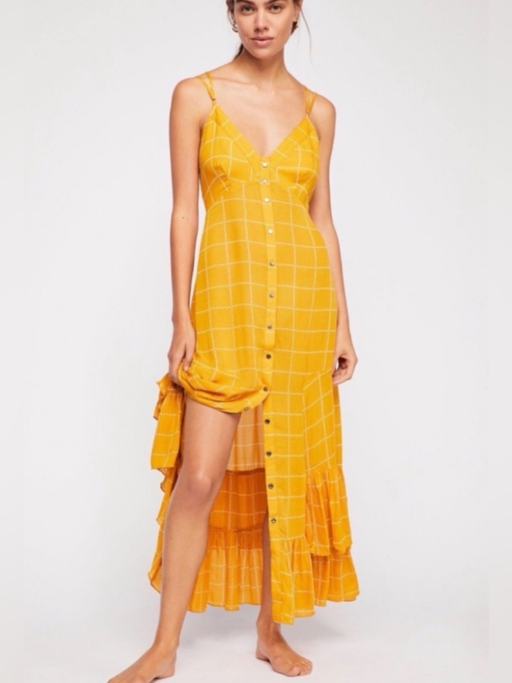 Free People | Check Me Out Maxi Slip Dress, large